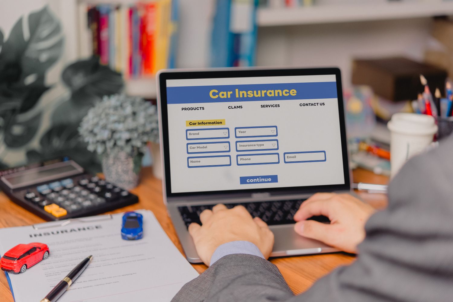 person applying for car insurance